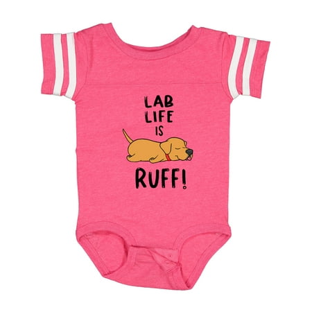 

Inktastic Lab Life is Ruff! Yellow Lab Gift Baby Boy or Baby Girl Bodysuit