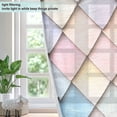 thumbnail image 4 of Yayeee Window Curtains Light Filtering 63"x52" Grommet Panel Pair Home Living Room Decor, Orange Art Pattern, 4 of 7
