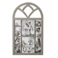 Natural Distressed Arched Window Pane Wall Hanging Decorative Photo