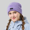 thumbnail image 2 of Riforla Winter Warm Daily Fashionable Elastic Casual Slouchy Hat Suitable for Man and Woman Bomber Hats Purple, 2 of 5