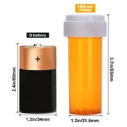 FuStone Child Resistant & Easy Open Pill Organizer with 12 Empty Pill Bottles, Orange (12 Pack)