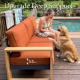 thumbnail image 5 of LayinSun 4 Pieces Aluminum Patio Furniture Set with Coffee Table, Oversized Seat with Hight Back, Outdoor Conversation Sets for Porch, Balcony, Deck, 5 of 8