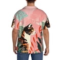 thumbnail image 3 of Kdxio Men's Hawaiian Shirt for Men Short Sleeve Shirt Colorful Cat With Flowers Summer Casual Holiday Beach Button Down T-Shirts, 3 of 5