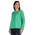 thumbnail image 3 of Moomaya Victorian Style Lace Top For Women Long Sleeves Casual Plain Tunic, 3 of 7