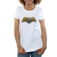 thumbnail image 3 of DC Comics Womens Justice League Movie Batman Logo Textured Cotton T-Shirt, 3 of 5