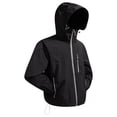 thumbnail image 2 of Zivyakyro Zip up Mens Rain Jacket Windbreaker Sport Lightweight Long Sleeve Jackets Loose Plain Hooded Sun Protection Black XL, 2 of 10