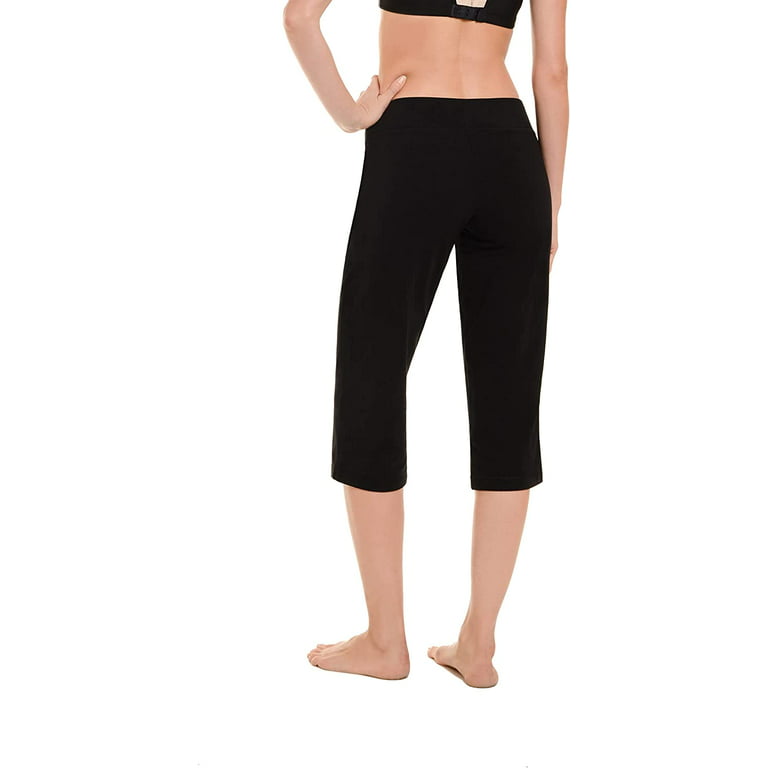 Danskin Women's Sleek Fit Yoga Crop Pant 3X Black 