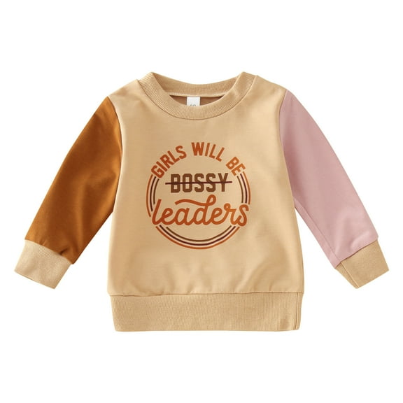 Ketyyh-chn99 Girls Sweatshirt Girls and Toddlers' Fleece Zip-Up Hoodie Sweatshirt Girls Crewneck Sweatshirts Kids Long Sleeve Shirts Tops Fall Pullover Size for 3-4 Years,Coffee