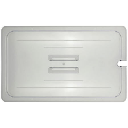 - Full Size Notched Cover With Handle For Cold Food Pans Translucent