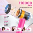 thumbnail image 6 of Hair Dryer, 110000 RPM Ionic Travel Blow Dryer Hair Care Fast Drying Gifts for Women, Pink, 6 of 8
