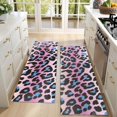 thumbnail image 4 of Kitchen Rugs Sets Of 2,Pink and Blue Of Leopard Print Anti Fatigue Kitchen Mat Rugs Non Slip Washable,Decorative Kitchen Floor Mats for Kitchen,Sink,Laundry,17"X47", 4 of 5