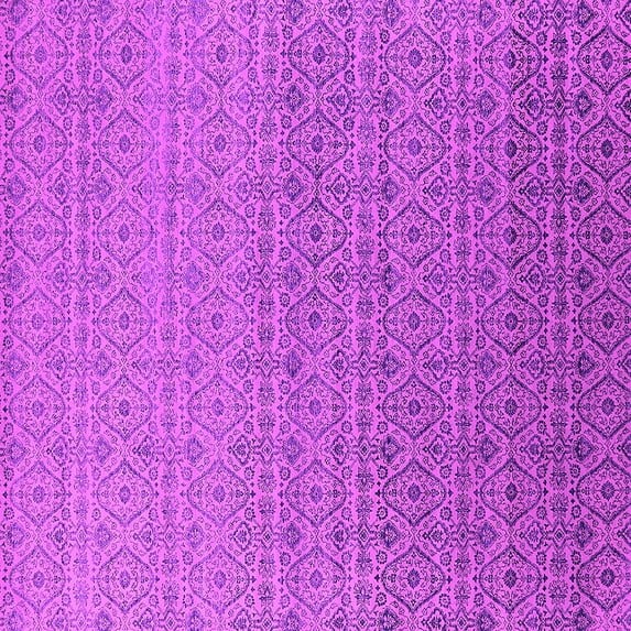 Ahgly Company Indoor Square Oriental Pink Industrial Area Rugs, 8' Square