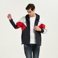 thumbnail image 5 of MYJAJAYI Mens Windbreakers Lightweight Water-Resistant Long Sleeve Dark Blue White M, 5 of 6
