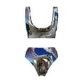 thumbnail image 6 of Rocae Astronaut in Outer Space for Bikini Set for Women Two Piece Sexy High Swimsuits Split Crossover Bikini, 6 of 9