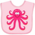 thumbnail image 3 of Inktastic Octopus Sea Creature Pink Girls Girls Baby Bib, 3 of 4