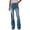 Dark Blue, variant on Luwomo Womens' Jeans Wide Leg High Waisted Flared Leg Long Trousers Bottom Streetwear Denim Pants Dark Blue,L