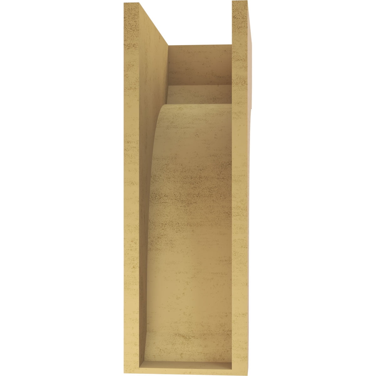 8"W x 16"D x 24"H Classic Legacy Rough Cedar Woodgrain TimberThane Corbel, Primed Tan
