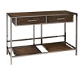 thumbnail image 2 of Home Fare Moderne Industriel Bois Brun et Métal Fumé Canapé Table, 2 of 4