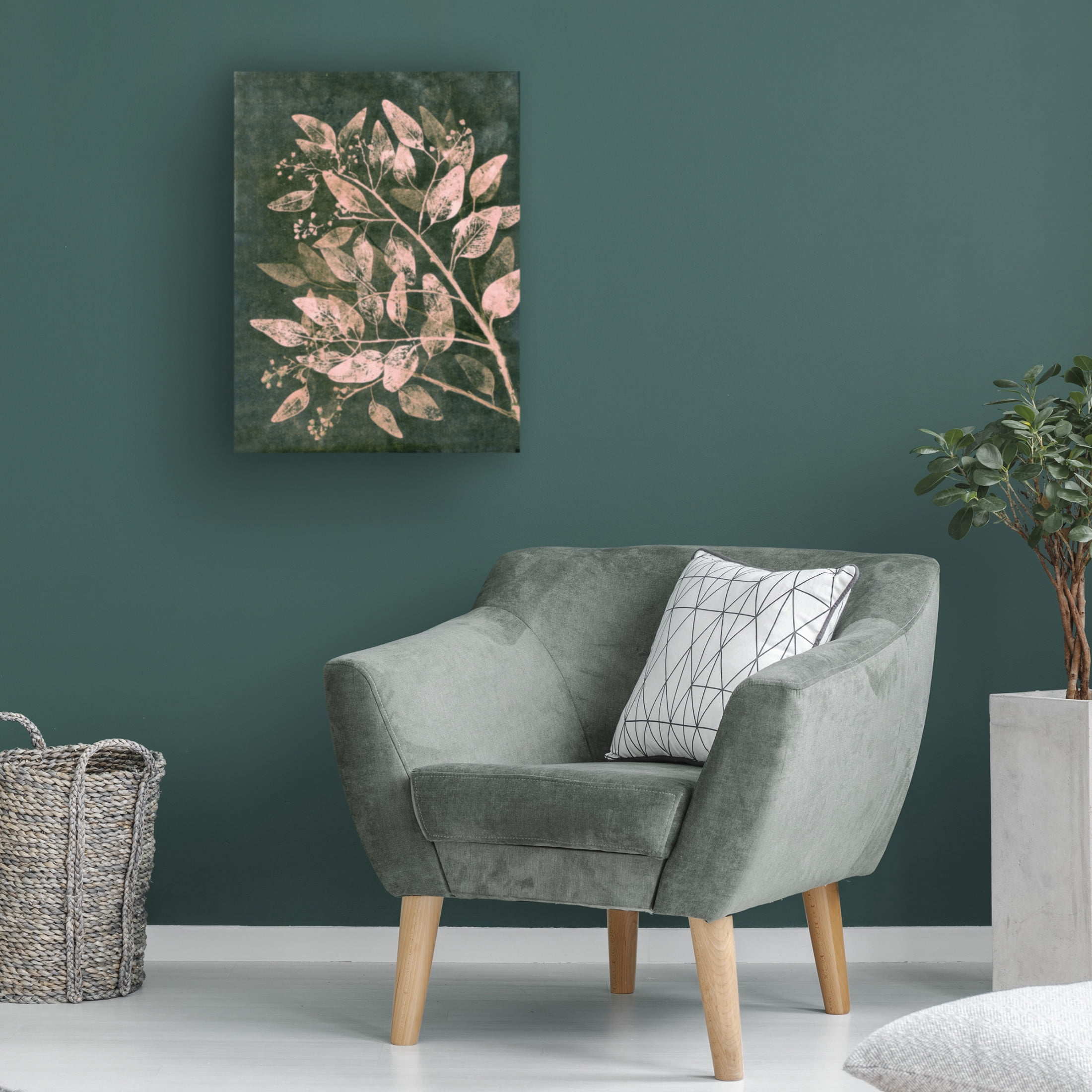 Canvas Wall Art - Pernille Folcarelli 'Eucalyptus 1 Moss Blush' Wall Art for Living Room, Bedroom, or Office Décor by Trademark Fine Art - 14 x 19 Inches