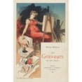 thumbnail image 2 of Jules Chéret 11x14 Black Ornate Wood Framed Double Matted Museum Art Print Titled: Woman Surrounded by a Printmaker's Tools and Materials (1886), 2 of 5