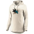 thumbnail image 2 of Women's Fanatics Oatmeal San Jose Sharks True Classics Signature Fleece Pullover Hoodie, 2 of 3