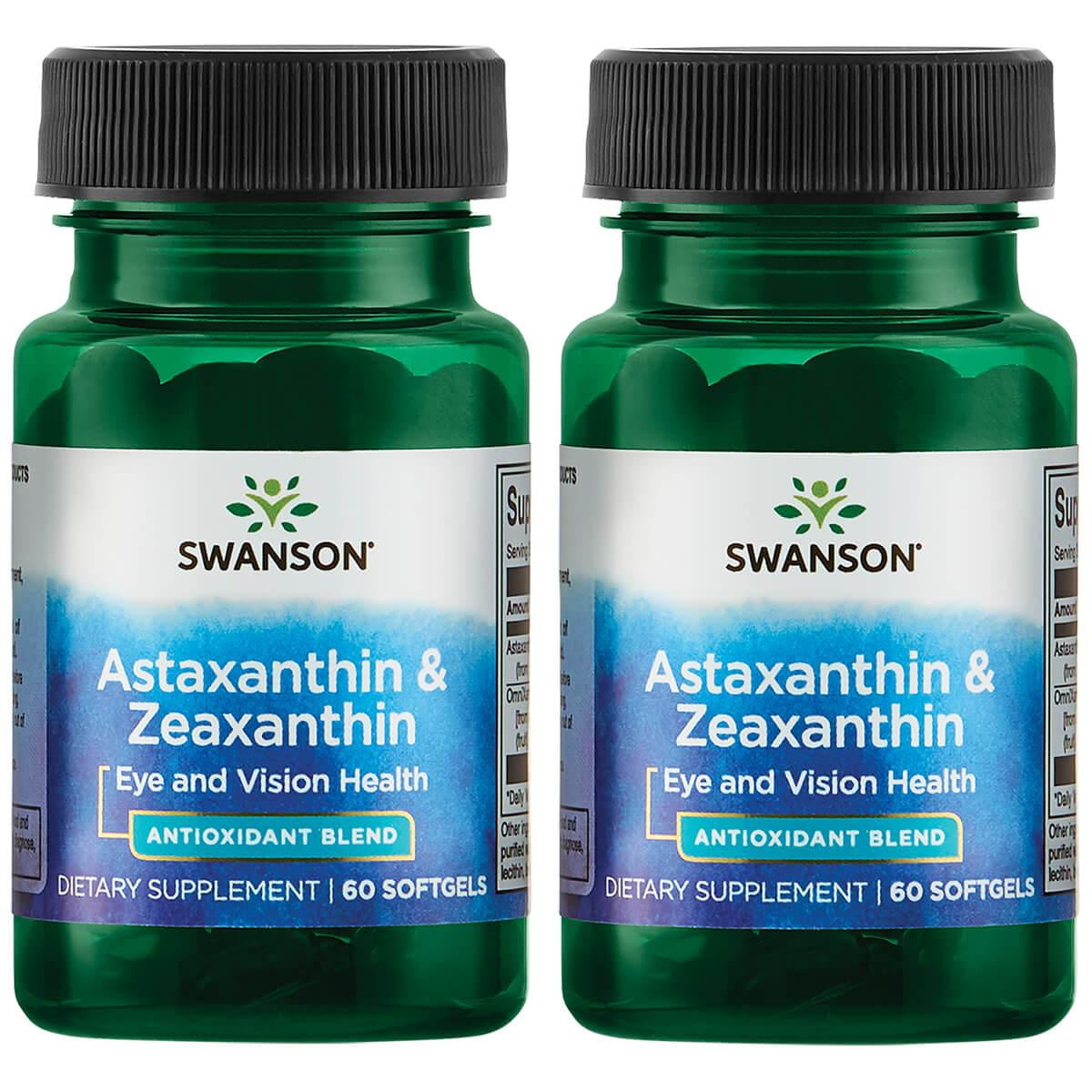 Swanson Astaxanthin & Zeaxanthin 60 Sgels 2 Pack