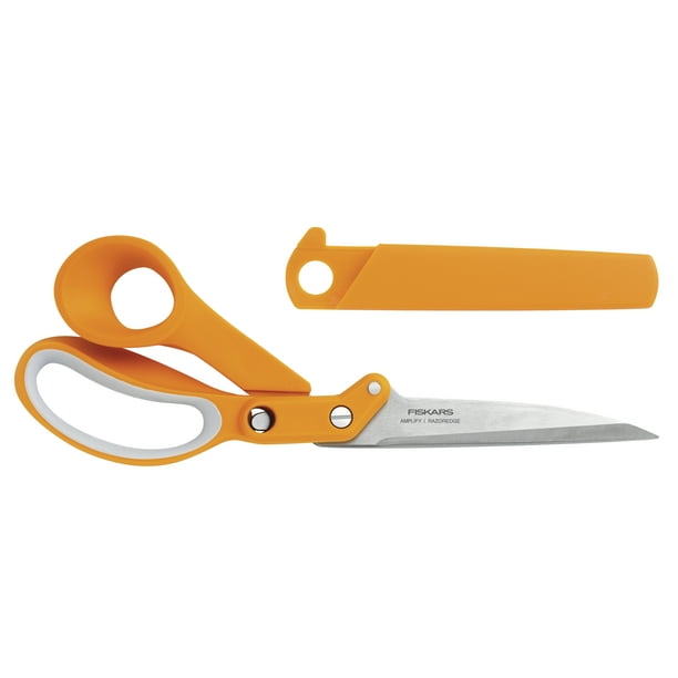 Fiskars Amplify RazorEdge Scissors Fabric Shears, Orange, 10 inch