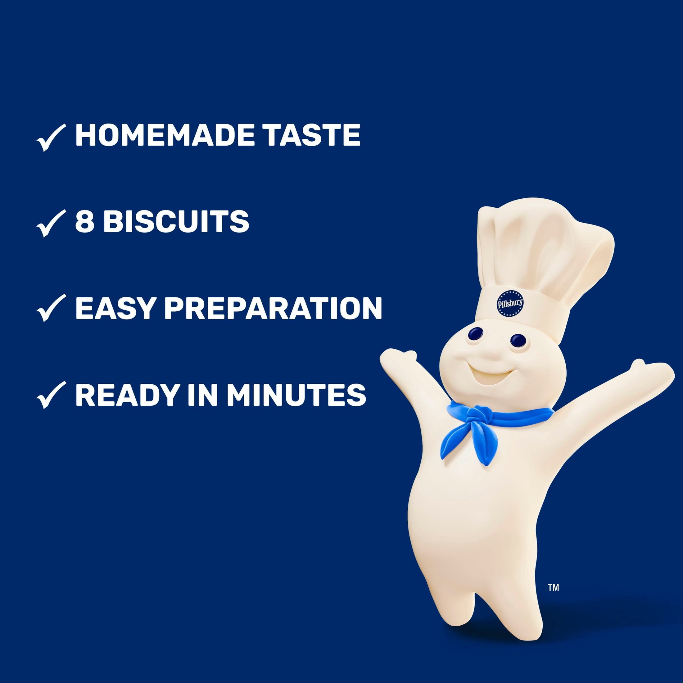 Pillsbury Grands Southern Homestyle Refrigerated Biscuits, Original, 8 Count, 16.3 oz