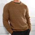 thumbnail image 2 of uikmnh Men's Autumn and Winter Simple Solid Color Knit Sweater Pullover, 2 of 6