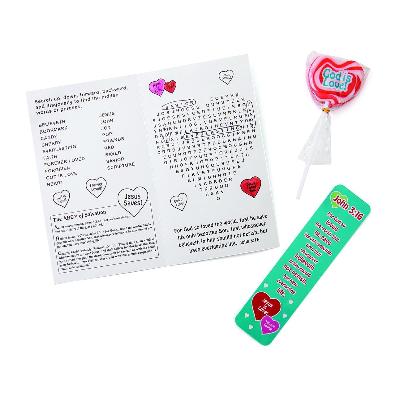 Scripture Candy, Heart Pop & Bookmark Set