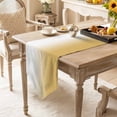 thumbnail image 2 of Yellow and Table Runner 70 Inches Long White Gradient Table Runners for Dining Room Tabletop Dresser Scarf Home Party Banquet Wedding Holiday Decoration, 2 of 9