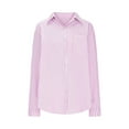 thumbnail image 6 of WMTBSRSW Women's Striped Button Down Shirts 2025 Tredny Long Sleeve Shirts Oversized Boyfriend Blouses Collared Work Dressy Tops with Pockets, 6 of 8