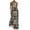Khaki, variant on IROINNID Women's Sleeveless Sundress Full-Length Fashion Pockets Mid Calf Dress Printed V-Neck Dress