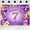 7th, variant on Happy 80th Birthday Polyester Backdrop, Purple Gold Party Photo Booth Background Banner for Indoor & Outdoor Use 16x24in