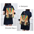 thumbnail image 4 of FORMRS Women's Travel Backpack Purse Anti-Theft Hidden Pockets Casual Shoulder Bag, Colorful Black Cat, 4 of 7