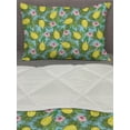 thumbnail image 3 of Pineapple Comforter & Sham Bedding Set, Hawaiian Nature Theme with Pale Pink Hibiscus and Pineapples Among Green Leaves, 3 pcs Duvet Set Microfiber Filling Quilt, 5 Sizes, Multicolor, by Ambesonne, 3 of 4
