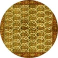 thumbnail image 1 of Ahgly Company Indoor Round Persian Yellow Traditional Area Rugs, 7' Round, 1 of 4