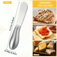 thumbnail image 2 of 2 Pcs Butter Knife Little Cheese Spreader Knives Stainless Steel Spreader Knife Set Cocktail Knives for Condiments Cheese Charcuterie Board Jam Pastry Making, 2 of 7