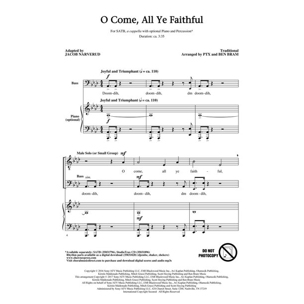 O Come, All Ye Faithful (Pentatonix) StudioTrax CD - Walmart.com