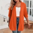 thumbnail image 2 of Women's Open Front Cardigan Longer Length Trendy Half Sleeve Maxi Duster Coats Summer Sun Protection Cover Ups Oversized Lightweight Trendy Casual Cozy Cute, 2 of 8