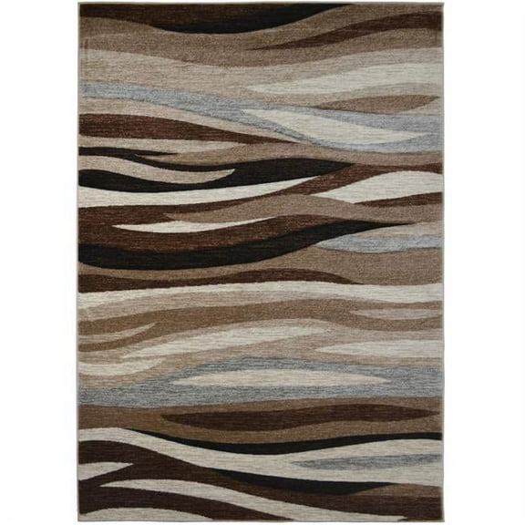 Mayberry Rug  2 ft. 3 in. x 7 ft. 7 in. Tacoma Impulse Area Rug - Brown
