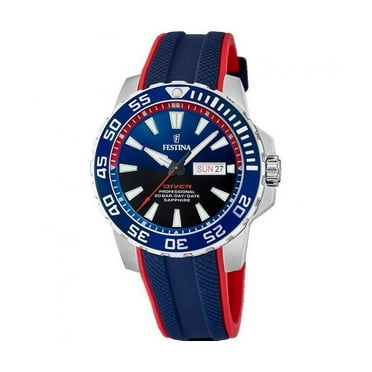 Festina Diver Rubber Strap Blue Dial Quartz F20662-1 200M Men's Watch