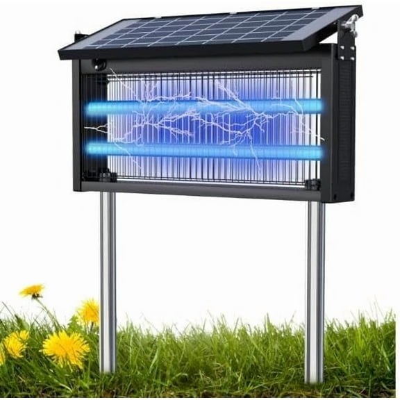 17.7 * 9.8 * 7.1in Bug Zapper Outdoor - Mosquito Repellent Outdoor Patio,Solar Bug Zapper Indoor,Waterproof Portable Fly Zapper,High Powered 4500V Mosquito Zappers Killer for Home,Patio,Camping