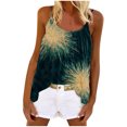 thumbnail image 2 of Puntoco Blusas sin mangas para mujer, blusas casuales de moda para mujer, camisetas holgadas estampadas, camisolas de cuello redondo, 2 of 5