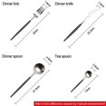 thumbnail image 3 of 4 Pcs Plated Portugal Spoon set flatware set Fork Teaspoon Sets 304 Stainless Steel Western-style Food Tableware Flatware, 3 of 8