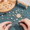 thumbnail image 3 of 60Pcs Leather Rivets Metal Heart and Star Shaped Rivet Studs Decorative Spot Button Rivets DIY Button Studs Garments Accessories for Bag Purse DIY Crafts for diy, 3 of 5