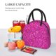 thumbnail image 5 of Fotbe Rose Red Glitter Bolsa de Almuerzo con Estampado, Lonchera Aislada, Contenedor de Comida Reutilizable Tipo Cooler a Prueba de Fugas, 5 of 6