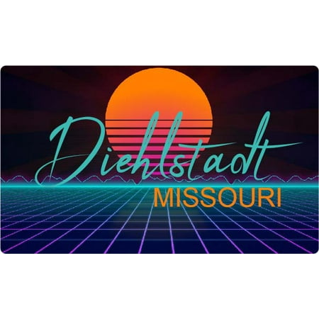 

Diehlstadt Missouri 4 X 2.25-Inch Fridge Magnet Retro Neon Design