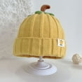 thumbnail image 4 of VNKIDY Kids Caps Autumn Winter Adorable Knitted Baby Hat With Cute Pumpkin Stem Design Boys Girls Warm Cap For Cold Weather Soft Headwear, 4 of 4