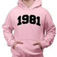 thumbnail image 2 of 1981 College Style Hoodie Sweatshirt Unisex X-Large Pink, 2 of 5